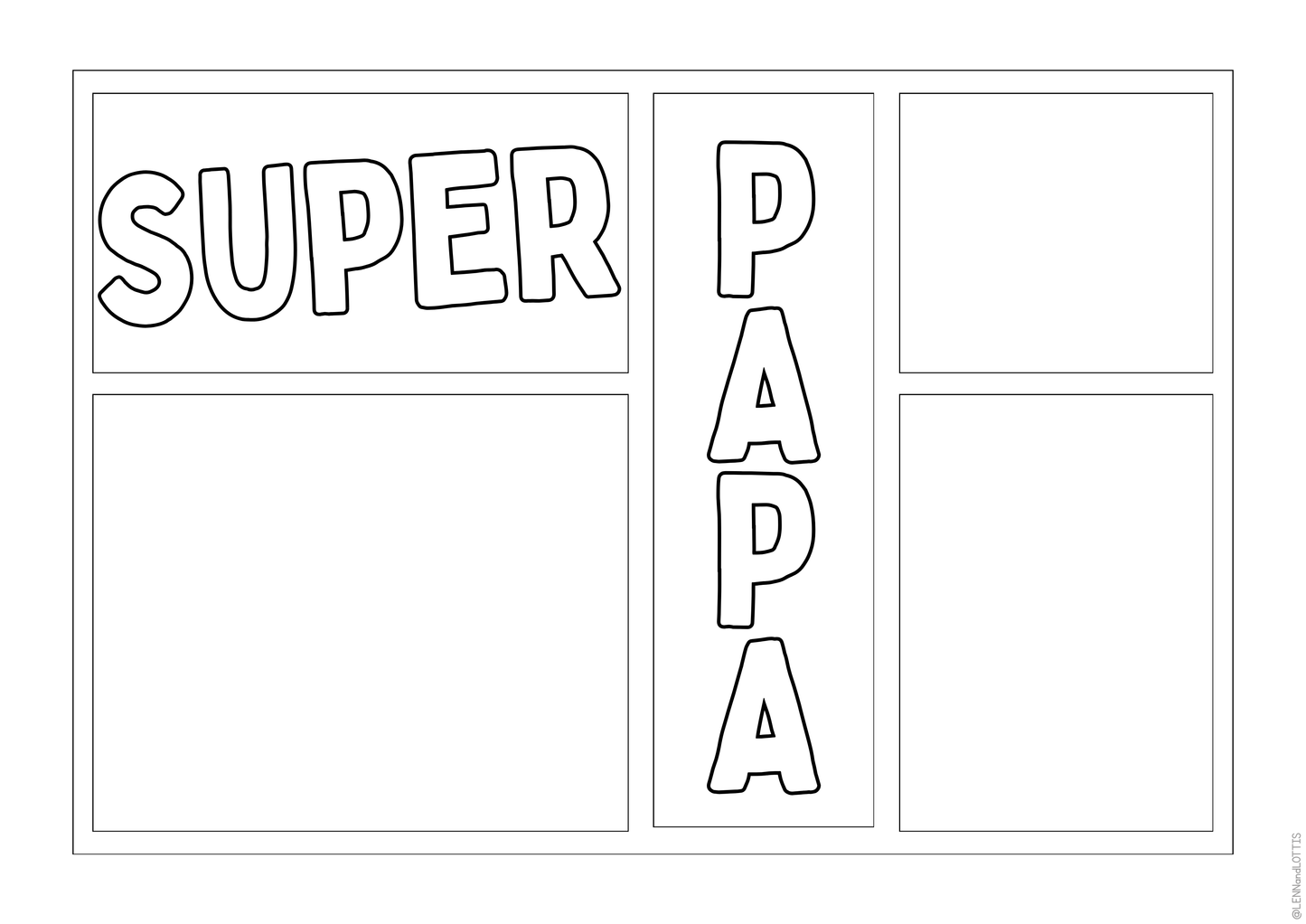 "SUPERPAPA" KREATIV-COLLAGE - DIGITALBILD als SOFORT-DOWNLOAD