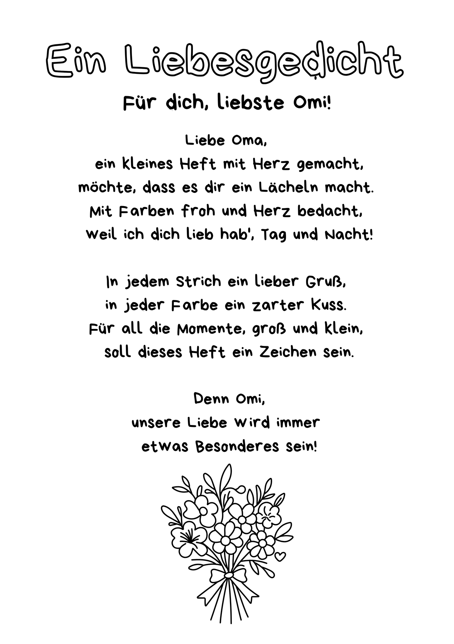 Booklet "Meine liebe Omi"