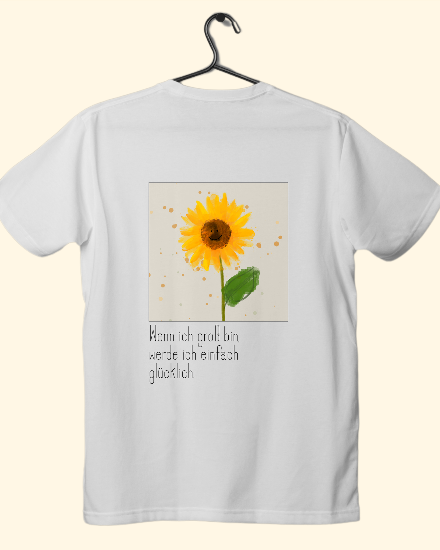 "Einfach Glücklich Sein" – Dein strahlendes Sonnenblumen-Digitalbild für dein Kind als Sofort-Download